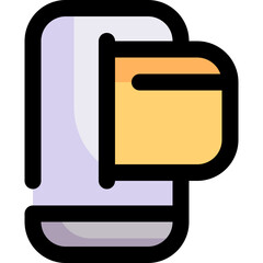 mobile banking line color icon