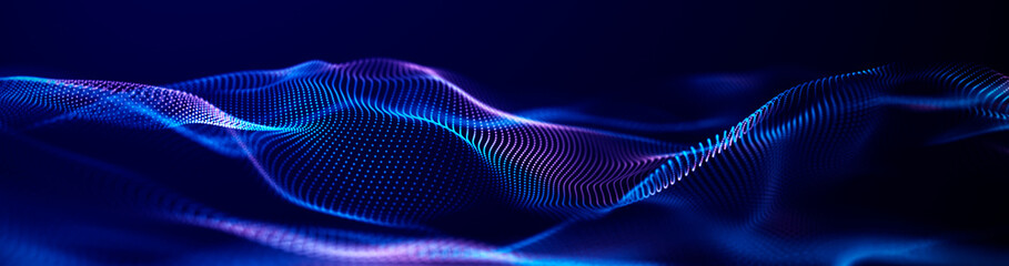 Wall Mural - futuristic point wave. abstract background with a dynamic wave.connecting background. abstract wave.
