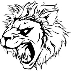 Poster - Lion animal mascot