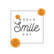 World smile day celebration illustration template design