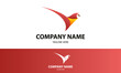 Red and Orange Color Pigeon Bird Company Logo Design