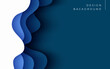© wong nerimo - Multi layers white blue texture 3D papercut layers in gradient vector banner. Abstract paper cut art background design for website template. Topography map concept or smooth origami paper cut