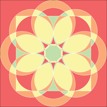 Simple And Abstract Decorative Vector Illustrator Art With Four Colors - Art Number 46