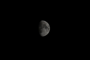 the moon the night sky