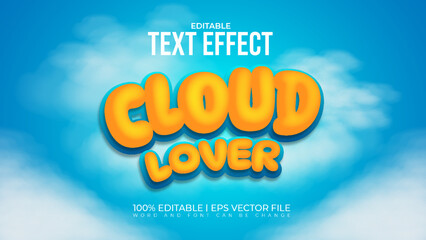 cloud lover text effect style