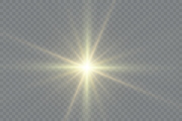 Wall Mural - vector transparent sunlight special lens flare light effect.