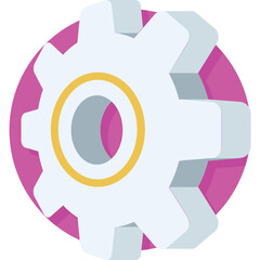 Canvas Print - Cog Vector Icon