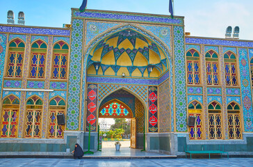 Poster - Decorative details of Imamzadeh Helal Ali Holy Shrine, Aran o Bidgol, Iran