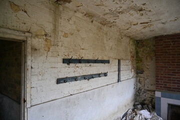 inside Military World war two  airfield control tower at Forma RAF Woolfox Lodge Aerodrome. Rutland, Royal Air Force Woolfox Lodge or more simply RAF Woolfox