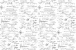 Vintage education background. Trigonometry law theory and mathematical formula equation on whiteboard. Vector hand-drawn seamless pattern.