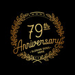 © JohnyBlack - 79 years anniversary celebrations design template. 79th logo. Vector and illustrations.