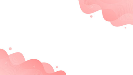 Wall Mural - Modern Abstract Background with Retro Memphis Wave Fluid Liquid Soft Red Color