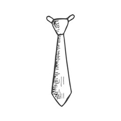 Sticker - tie vector sketch hand drawing illustration