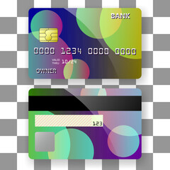 Sticker - banking card template background circle pattern texture