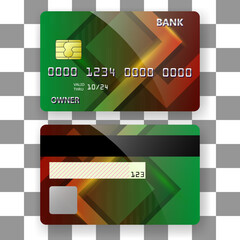 Canvas Print - banking card template background 3d texture shine