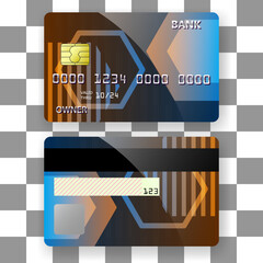 Sticker - banking card template background hexa pattern texture