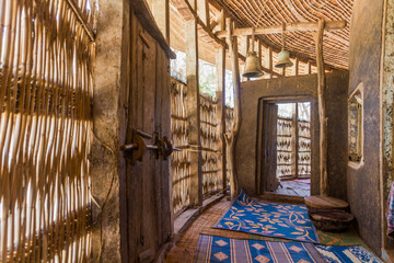 TANA, ETHIOPIA - APRIL 1, 2019: Ura Kidane Meret (Mihret) monastery at Zege peninsula in Tana lake, Ethiopia