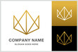 Geometric Outline Crown Business Company Stock Vector Logo Design Template