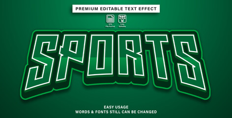 Sports editable text effect, text graphic style, font effect.