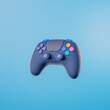 © Frame Stocks - Cartoon gamepad inalámbrico para videojuegos 3d rendering illustration.
