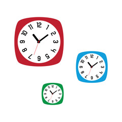 Wall Mural - cute wall clock	