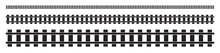 Railway Line, Rails Symbol, Train Tracks Sign, Railroad Pictogram, Railway Track Silhouette