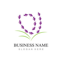  fresh lavender flower logo design vector template