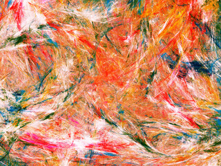  orange abstract fractal background 3d rendering illustration