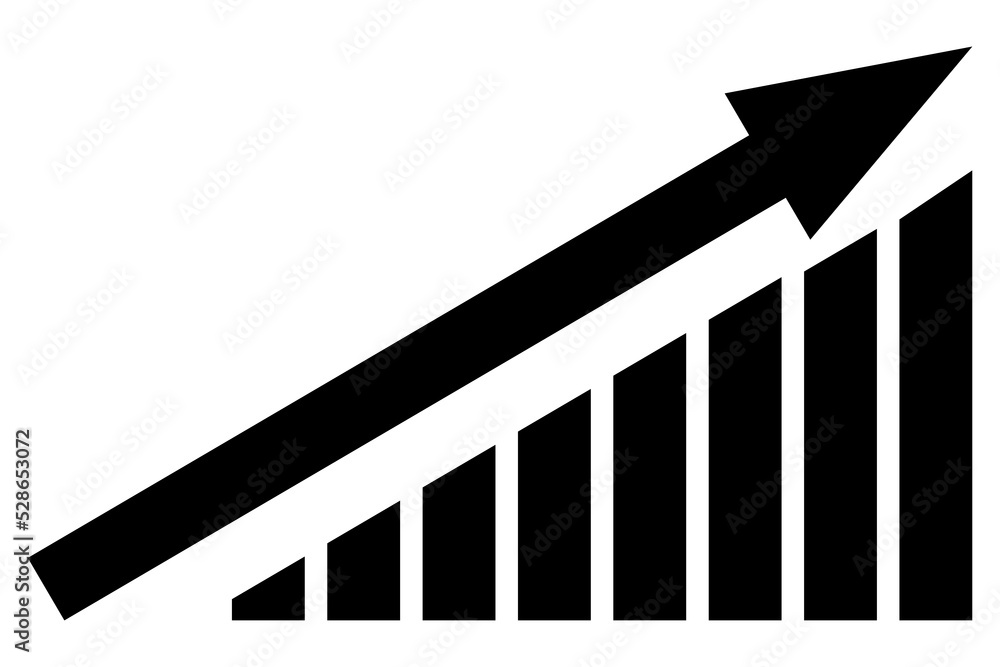 A diagram that shows a progress, growth, success. Good for any project.