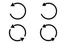 A Set Of Simple Round Arrows. Repeat, Refresh, Reload Concept. Good For Any Project.