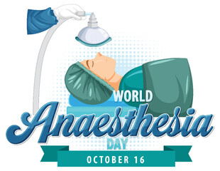 Wall Mural - World Anaesthesia Day Logo Design
