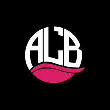 ALB Logo Monogram Isolated On Circle Element Design Template, ALB Letter Logo Design On Black Background. ALB Creative Initials Letter Logo Concept. ALB Letter Design.
