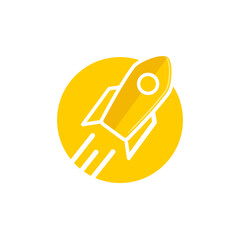 Simple rocket icon design