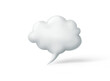 3d render of a cloud in shape of the speech bubble cut out with no background