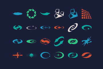 Vector Graphic Assets Set. Bold modern Shapes.