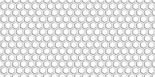 3d White Honey Comb Simple Seamless Pattern With Shadow. Regular Hive Cell Texture. Abstract Vector Background With Hexagon Geometry. Wallpaper In A Minimalist Style
