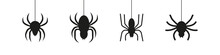 Spider Web. Halloween Background. Spiderweb Vector Illustration. Black Spider Web Isolated On White Background. Cobweb Silhouette.