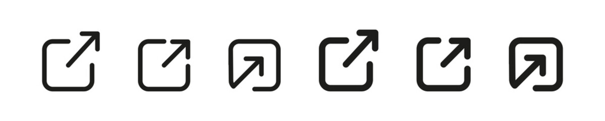 Link icon. Hyperlink outside site isolated vector sign. Web chain open link to attached website. Share link symbol on white background.