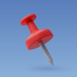 © Kannapat - 3d Vector Red push pin, Fixing memo task for office.