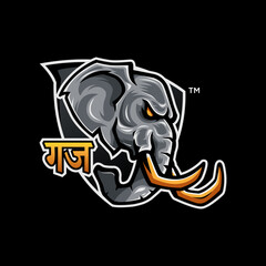 Wall Mural - Elephant head logo gaming esport