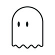 Video game ghost icon - Editable stroke