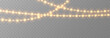© Vitaliy - Vector Christmas garland on an isolated transparent background. Light, light garland PNG, Christmas decoration.
