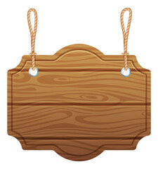 Wall Mural - signboard template in wild west style. empty wooden board