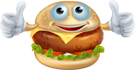Sticker - Cartoon burger man