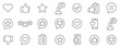 Feedback thin line icons set. Feedback icon. Review icons vector