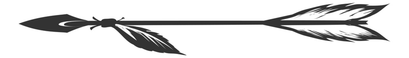 Wall Mural - decorative arrow in ethnic style. vintage shooting weapon