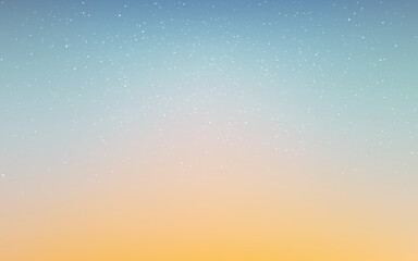 Wall Mural - sunset sky. evening light with stars. yellow and blue sky gradient. abstract blurred background. rea