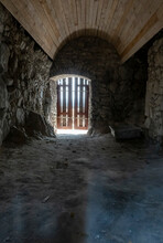 Interior Of The Ruins Of Vinne Castle In Slovakia During Reconstruction