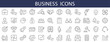 © warmworld - Business thin line icons set. Business editable stroke icons. Vector illustration