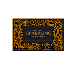 Sticker - WINE LABEL ITALIAN DRINKS, DECORATIVE STICKER FOR SPARKLING WINE 